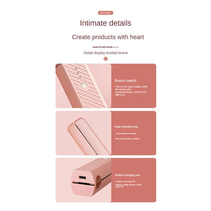 Wireless Hair Straightening Splint Straight Hair Stick Portable Straight Curling Stick Inner Buckle Bangs Styling Tool